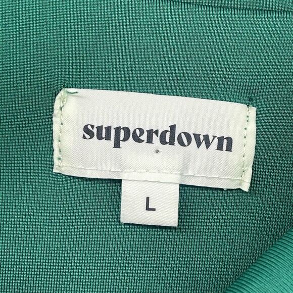 Superdown Women’s Cory Green Ruched Side Pullover Sleeveless Dress Large - Picture 5 of 14